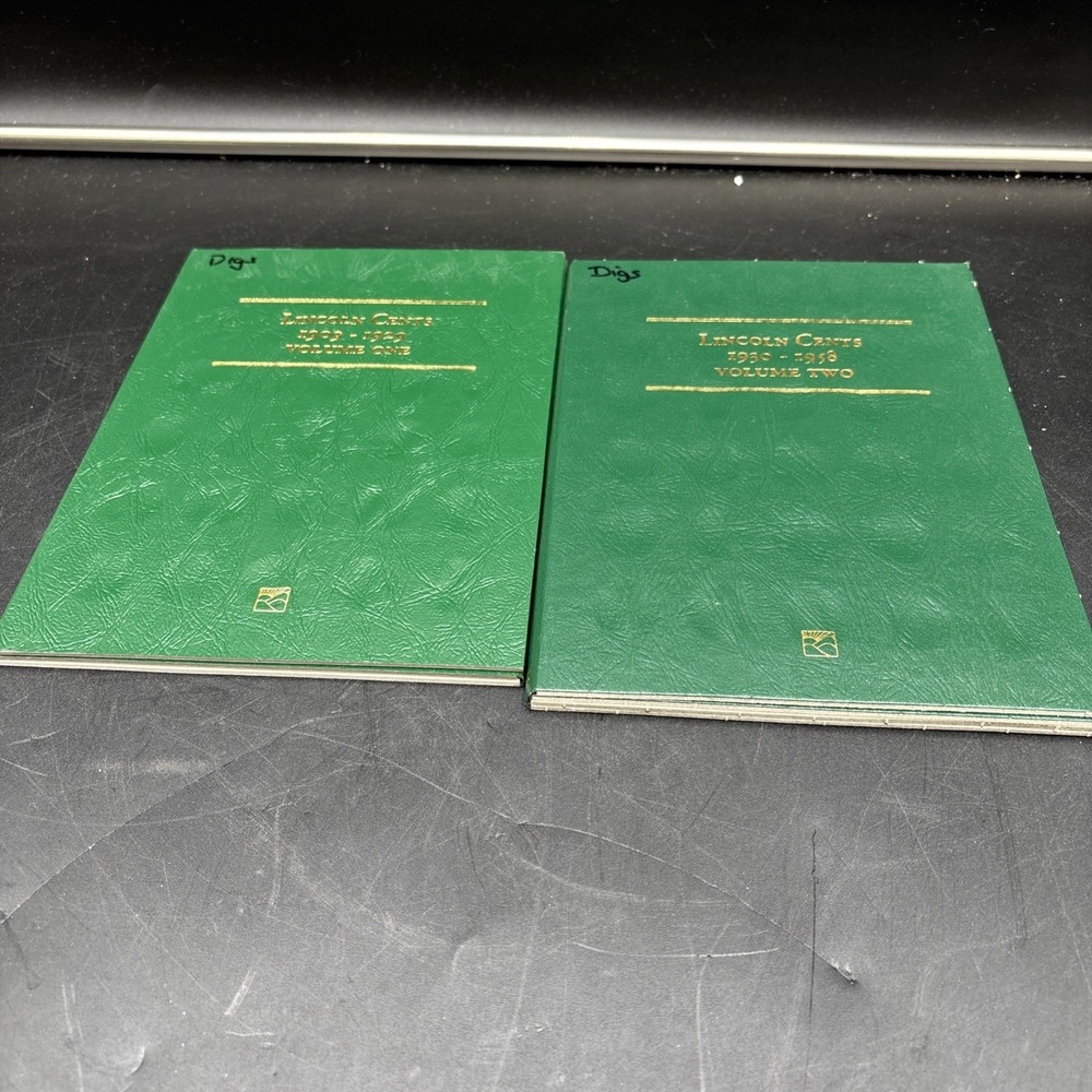 Littleton Lincoln Cents Coin Folder USA Vol 1 & 2 1909-1974 Albums Book Collect